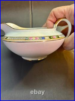 VINTAGE National China Co 18K Gold Warranted Serving Set (10 Pcs) Floral Border