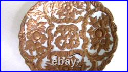 VINTAGE Porcelain plate Heavy Gold Rococo Design Japanese