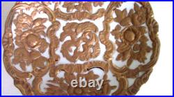 VINTAGE Porcelain plate Heavy Gold Rococo Design Japanese