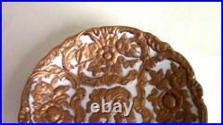 VINTAGE Porcelain plate Heavy Gold Rococo Design Japanese