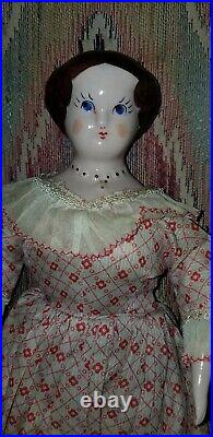 VINTAGE RUTH GIBBS 12 GODEY'S LADY LITTLE WOMEN CHINA DOLL gold shoes