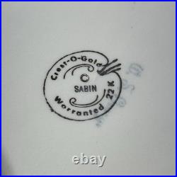 VINTAGE Sabin Crest-O-Gold (20 Pc) Dinnerware Set 22K Gold Trim FREE SHIP