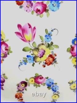 VTGDresde Carl Thieme Reticulated H/Paintedb Floral Design Cabinet Plate 10D