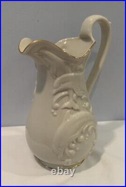 VTG 1994 Lenox The Waveswept Pitcher With Dolphins In Ocean Ivory Gold Trim USA