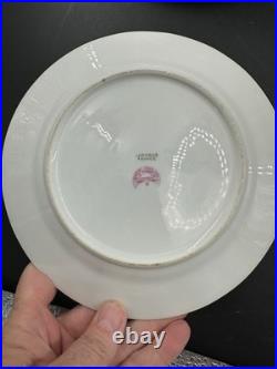 VTG Limoges France Porcelain Gold & Landscape Plate Lot 12-6.25 & 3-7.25