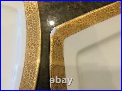 VTG Rare 24 Karat Gold Rimmed Trio of China Serving Platters by Royal Bavaria
