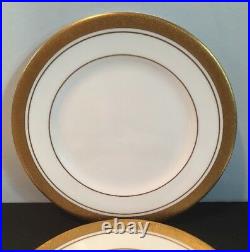 VTG Royal Albert Set of 7 Thick Gold Band Bread Plates 6-1/4 Bone China England