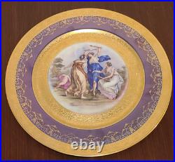 VTG Warranted 22 Karat Gold Dinner 11 In Plates Royal China Gold/Purle set of 6 VTG Warranted 22 Karat Gold Dinner 11 In Plates Royal China Gold/Purle set of 6