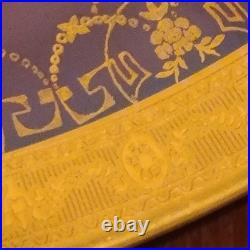 VTG Warranted 22 Karat Gold Dinner 11 In Plates Royal China Gold/Purle set of 6 VTG Warranted 22 Karat Gold Dinner 11 In Plates Royal China Gold/Purle set of 6