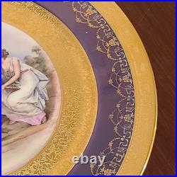 VTG Warranted 22 Karat Gold Dinner 11 In Plates Royal China Gold/Purle set of 6 VTG Warranted 22 Karat Gold Dinner 11 In Plates Royal China Gold/Purle set of 6