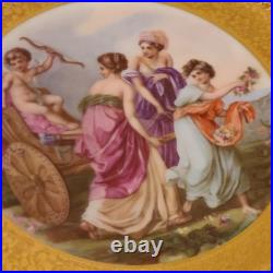 VTG Warranted 22 Karat Gold Dinner 11 In Plates Royal China Gold/Purle set of 6 VTG Warranted 22 Karat Gold Dinner 11 In Plates Royal China Gold/Purle set of 6