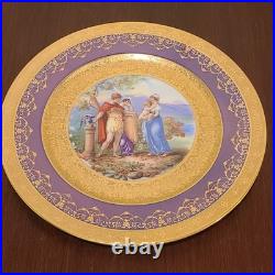 VTG Warranted 22 Karat Gold Dinner 11 In Plates Royal China Gold/Purle set of 6 VTG Warranted 22 Karat Gold Dinner 11 In Plates Royal China Gold/Purle set of 6