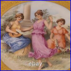 VTG Warranted 22 Karat Gold Dinner 11 In Plates Royal China Gold/Purle set of 6 VTG Warranted 22 Karat Gold Dinner 11 In Plates Royal China Gold/Purle set of 6