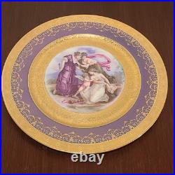 VTG Warranted 22 Karat Gold Dinner 11 In Plates Royal China Gold/Purle set of 6 VTG Warranted 22 Karat Gold Dinner 11 In Plates Royal China Gold/Purle set of 6