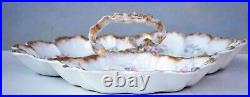 Very Fine Porcelain Leaf Compote Gillan Verdon Gilded Edges