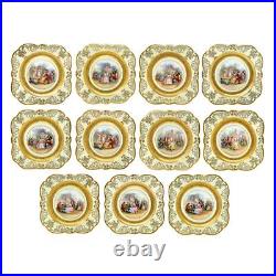Victoria Czechoslovakia Le Roy Salad/Cabinet Plates (11)