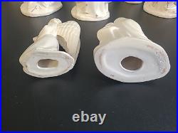 Vintage 1962 White Gold Porcelain China Nativity Large Set Evelyn W. E. W