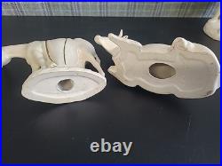 Vintage 1962 White Gold Porcelain China Nativity Large Set Evelyn W. E. W