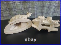 Vintage 1962 White Gold Porcelain China Nativity Large Set Evelyn W. E. W