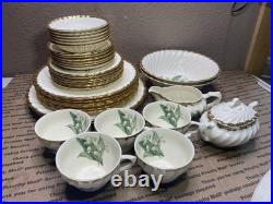 Vintage 35 ROYAL CHINA INC Plates Golden Valley 22 K Gold Trim (LARGE LOT)