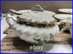 Vintage 35 ROYAL CHINA INC Plates Golden Valley 22 K Gold Trim (LARGE LOT)