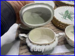 Vintage 35 ROYAL CHINA INC Plates Golden Valley 22 K Gold Trim (LARGE LOT)