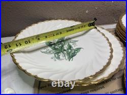 Vintage 35 ROYAL CHINA INC Plates Golden Valley 22 K Gold Trim (LARGE LOT)