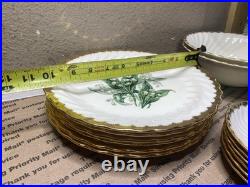Vintage 35 ROYAL CHINA INC Plates Golden Valley 22 K Gold Trim (LARGE LOT)