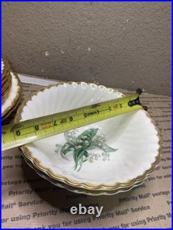 Vintage 35 ROYAL CHINA INC Plates Golden Valley 22 K Gold Trim (LARGE LOT)