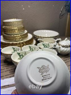 Vintage 35 ROYAL CHINA INC Plates Golden Valley 22 K Gold Trim (LARGE LOT)