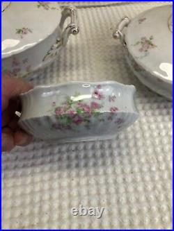 Vintage! 4Pc. Set of 14K. Gold Inlay Saxony Fine China