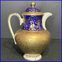 Vintage ALKA Kunst Kronach Bavaria Tea Set 13 piece set Gold and Blue