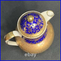 Vintage ALKA Kunst Kronach Bavaria Tea Set 13 piece set Gold and Blue