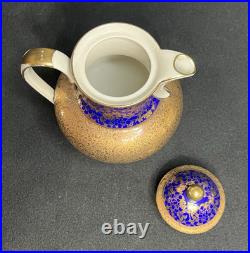 Vintage ALKA Kunst Kronach Bavaria Tea Set 13 piece set Gold and Blue