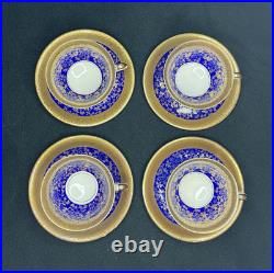 Vintage ALKA Kunst Kronach Bavaria Tea Set 13 piece set Gold and Blue