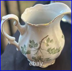 Vintage Bavaria Germany Porcelain Plate Floral Design Gold Trim