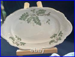 Vintage Bavaria Germany Porcelain Plate Floral Design Gold Trim