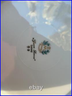 Vintage Bavaria Germany Porcelain Plate Floral Design Gold Trim