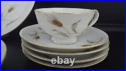 Vintage China Dinnerware Set Golden Wheat by Arlene Seyei service 4 28 pieces