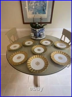 Vintage China Nathan Straus & Sons LS&S-Limoges FR Snowflake Pattern Gold Leaf