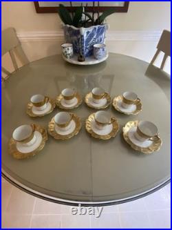 Vintage China Nathan Straus & Sons LS&S-Limoges FR Snowflake Pattern Gold Leaf