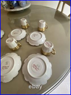 Vintage China Nathan Straus & Sons LS&S-Limoges FR Snowflake Pattern Gold Leaf