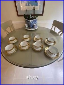 Vintage China Nathan Straus & Sons LS&S-Limoges FR Snowflake Pattern Gold Leaf