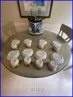 Vintage China Nathan Straus & Sons LS&S-Limoges FR Snowflake Pattern Gold Leaf