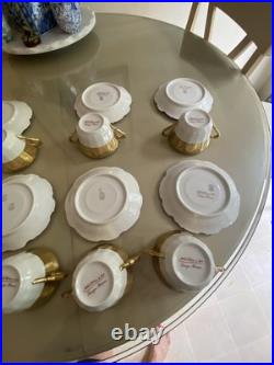Vintage China Nathan Straus & Sons LS&S-Limoges FR Snowflake Pattern Gold Leaf