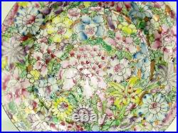 Vintage Chinese Famille Rose Millefori Porcelain Gold Detailing Plate 10