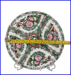 Vintage Chinese Famille Rose Plates Pair Floral Rose Gold 9.25 & 10