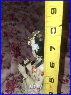 Vintage Chinese Porcelain Lady Figurine Hand Painted, Gilded Details, 9 3