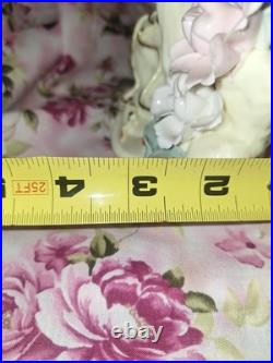 Vintage Chinese Porcelain Lady Figurine Hand Painted, Gilded Details, 9 3