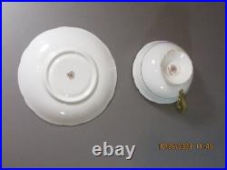 Vintage Coalport Bone China Sky Blue Gold Porcelain Teacup & Saucer England 40's